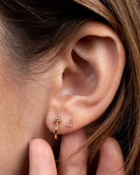 JaxKelly Teardrop - Light Pink CZ - Gold Earrings