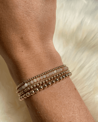 Karen Lazar Design Jewelry 2MM Sig Bracelet with Nude Moonstone & Yellow Gold