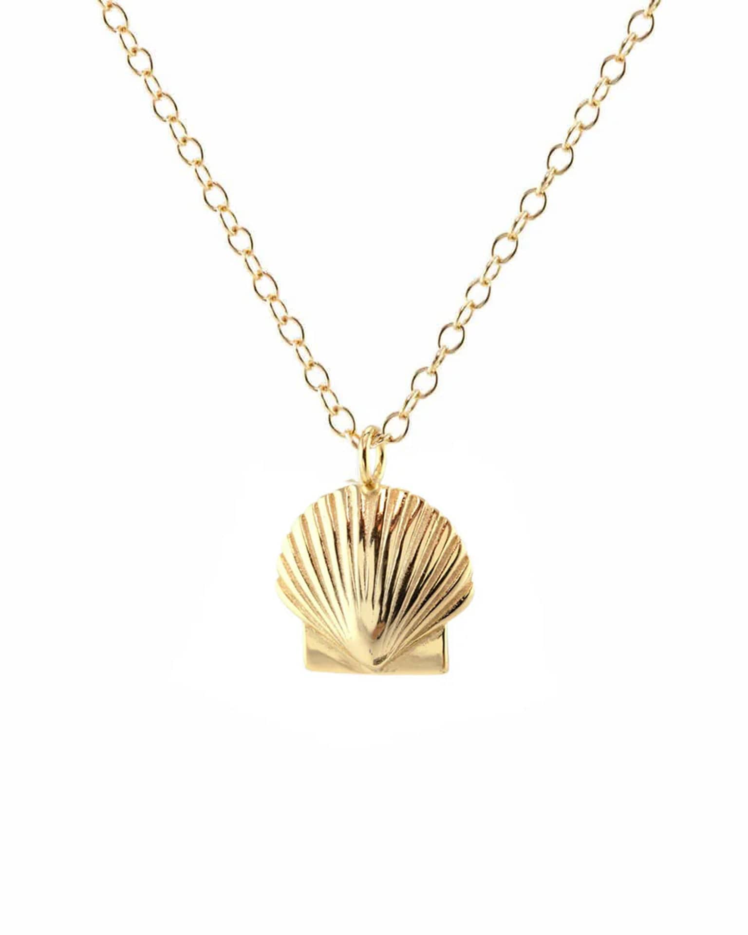 Kris Nations Jewelry Seashell Necklace in 18K Gold Vermeil