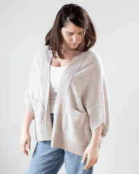 Kujten Clothing Mayfair Cape Cardi in Avoine