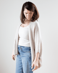 Kujten Clothing Mayfair Cape Cardi in Avoine