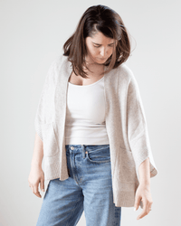 Kujten Clothing Mayfair Cape Cardi in Avoine
