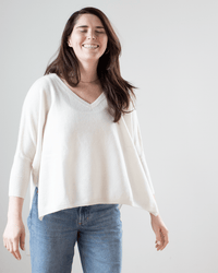Kujten Minie V Neck in Blanc