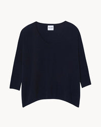 Kujten Minie V Neck in Marine Fonce
