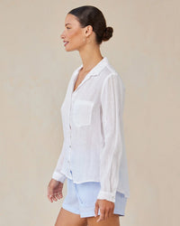 Pocket Button Down in White