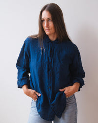 LLEA BLUE Alix Top in Indigo 2 - Bliss Boutiques