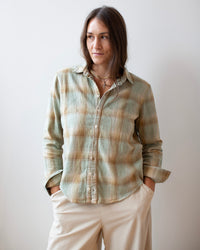 LLEA BLUE Dorie Top in Mint & Mustard Plaid 1 - Bliss Boutiques