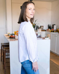 LLEA BLUE Dorie Top in White Cotton 2 - Bliss Boutiques