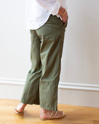 LLEA BLUE Sailor Pant in Army Cotton Poplin 4 - Bliss Boutiques