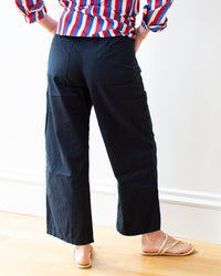 LLEA BLUE Sailor Pant in Ink Cotton Poplin 3 - Bliss Boutiques