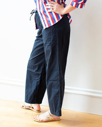 LLEA BLUE Sailor Pant in Ink Cotton Poplin 2 - Bliss Boutiques