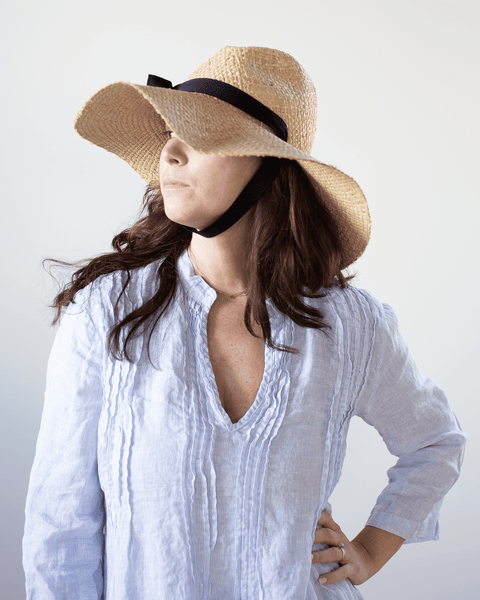 Lola Hats Full Sun in Natural/Black - Bliss Boutiques