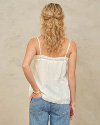 MABE Alli Emb Cami in Ecru 2 - Bliss Boutiques