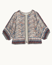MABE Cass Print Jkt in Indigo/Rust 4 - Bliss Boutiques
