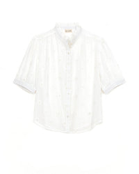 MABE Frani Emb S/S Top in White 4 - Bliss Boutiques