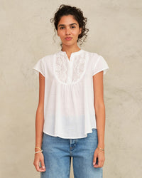 MABE Freya S/S Top in White 1 - Bliss Boutiques