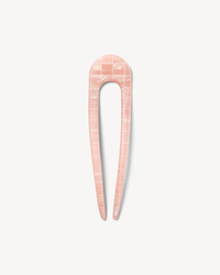 Machete Accessories Apricot Shell Checker French Hair Pin in Apricot Shell Checker