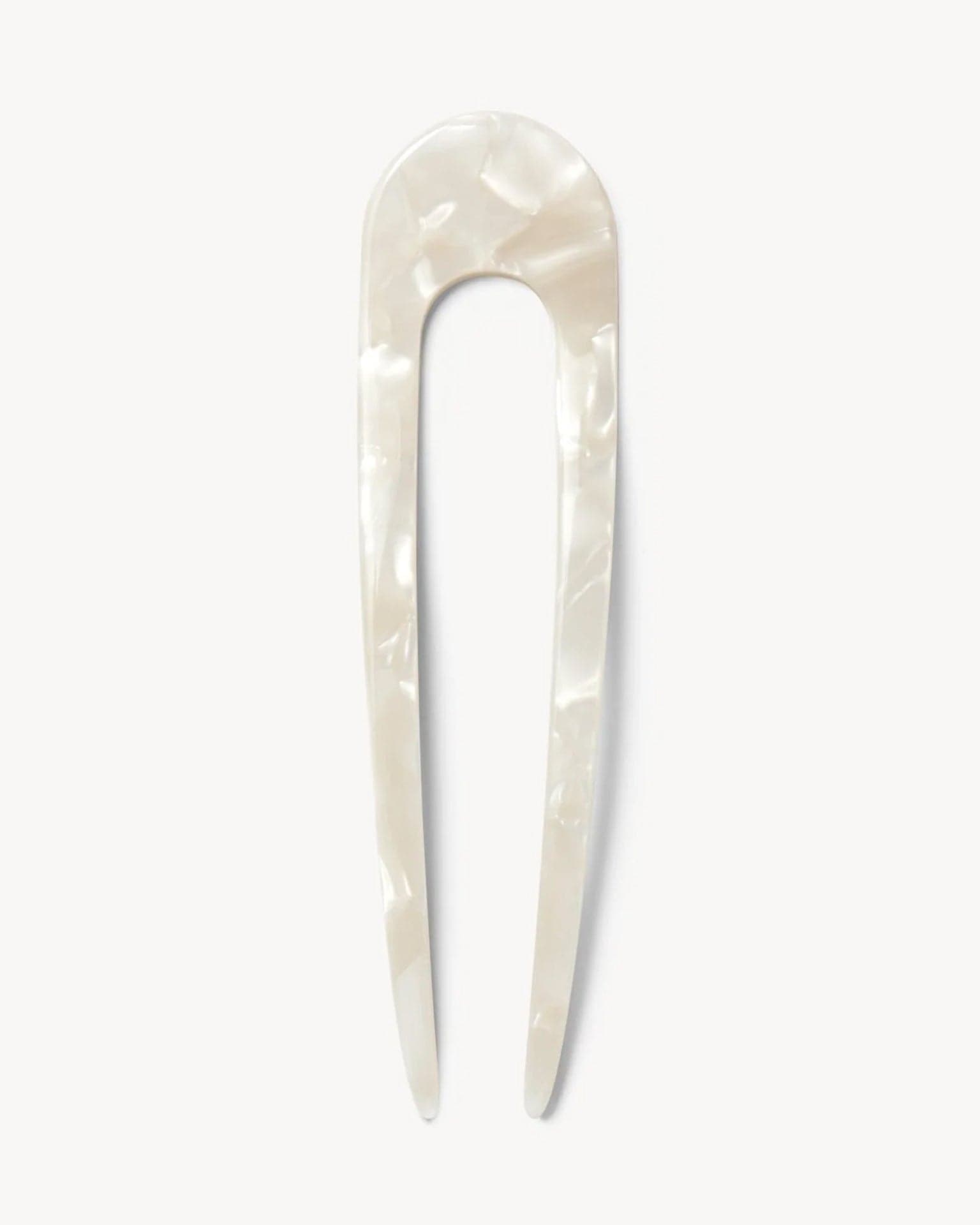 Machete Accessories French Hair Pin in White Shell