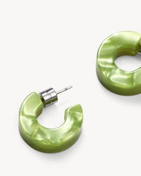 Machete Jewelry Muse Hoops in Pistachio