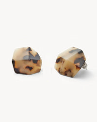 Machete Sculpture Studs in Blonde Tortoise