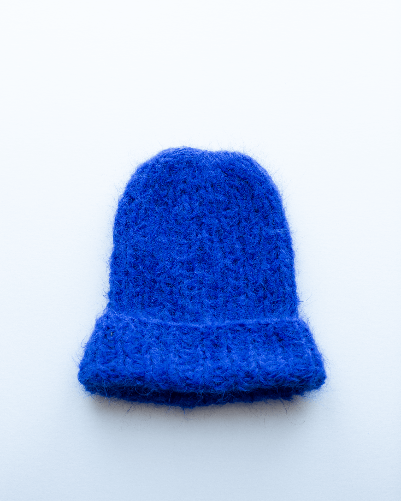 Maiami Shaggy Alpaca Hat in Electric Blue