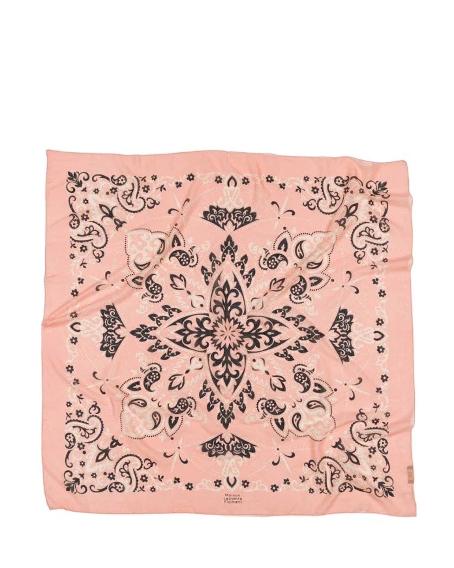 Maison Lecomte Flament Classic Cotton Bandana in Coral Pink