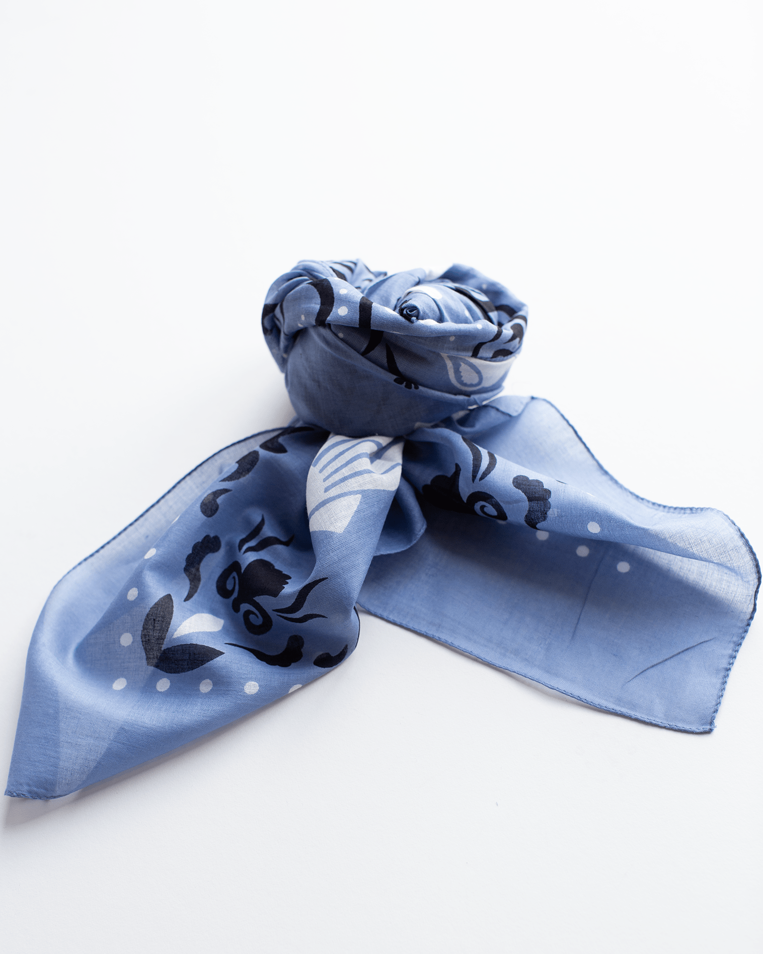 Maison Lecomte Flament Crustaces Cotton Bandana in Riviera