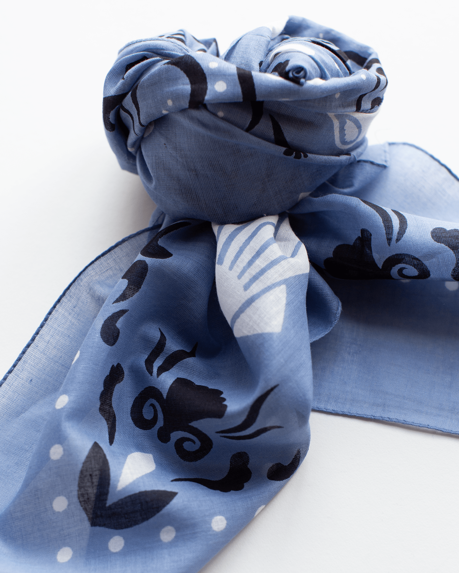 Maison Lecomte Flament Crustaces Cotton Bandana in Riviera