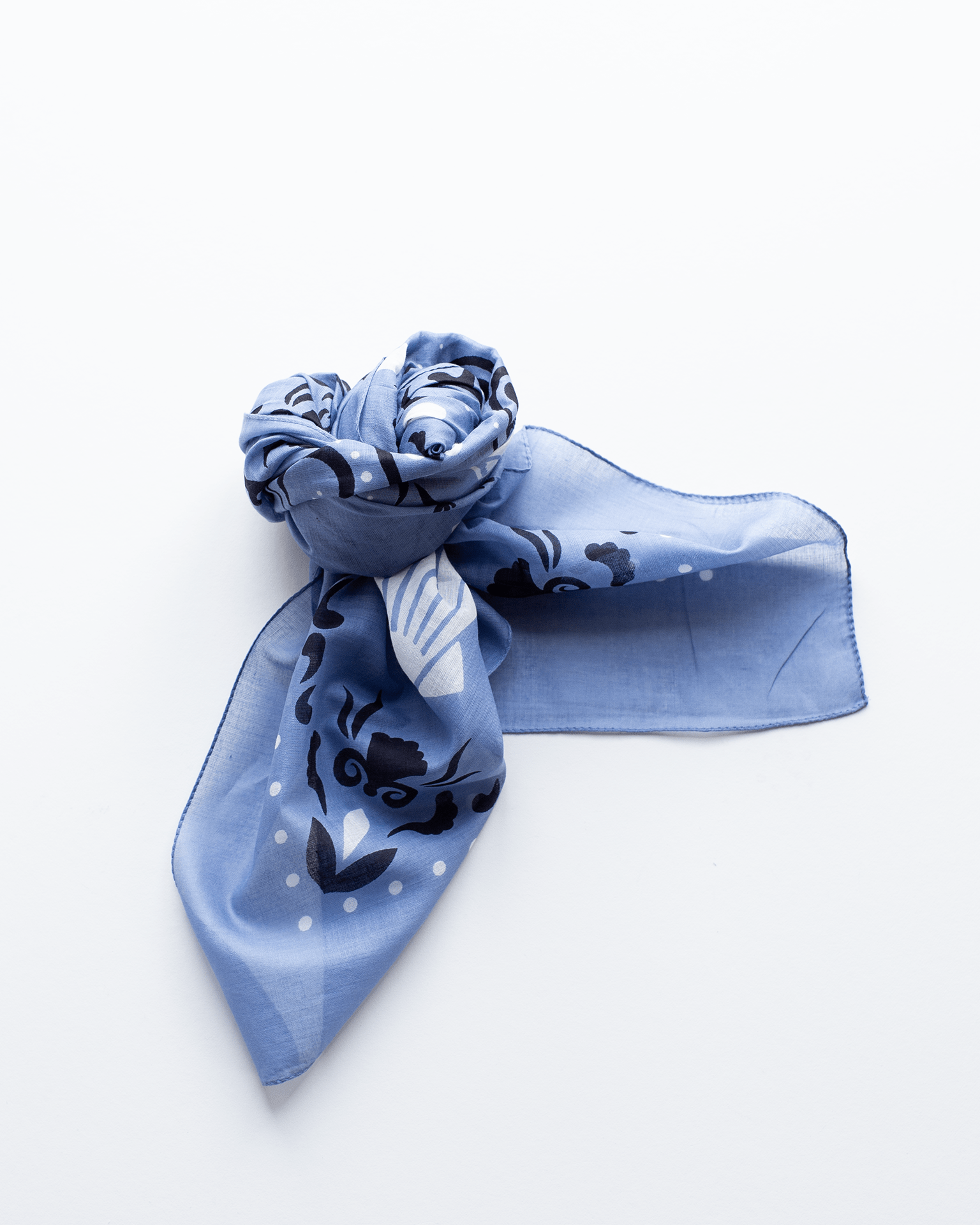 Maison Lecomte Flament Crustaces Cotton Bandana in Riviera