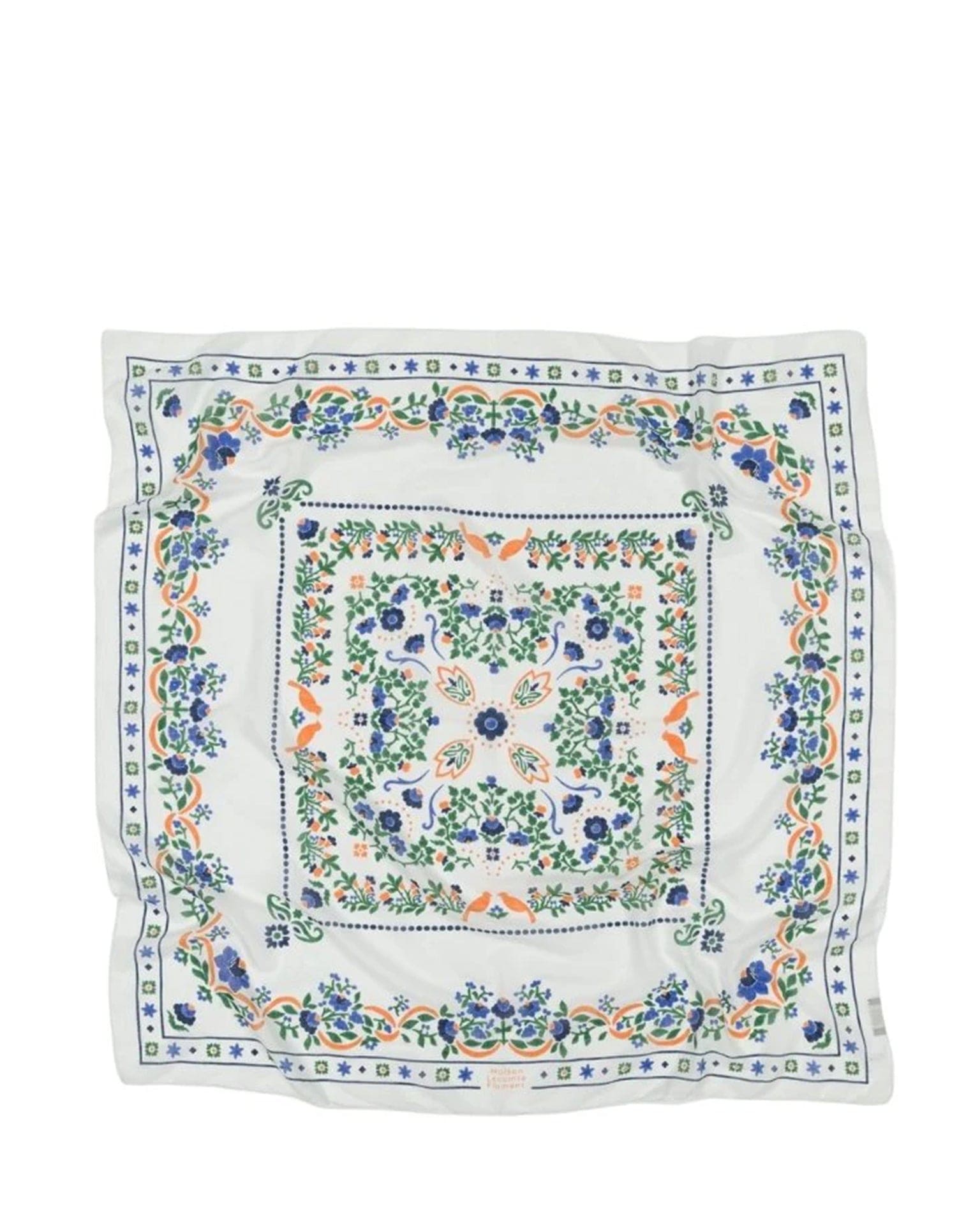Maison Lecomte Flament Secret Garden Cotton Bandana in Blanc