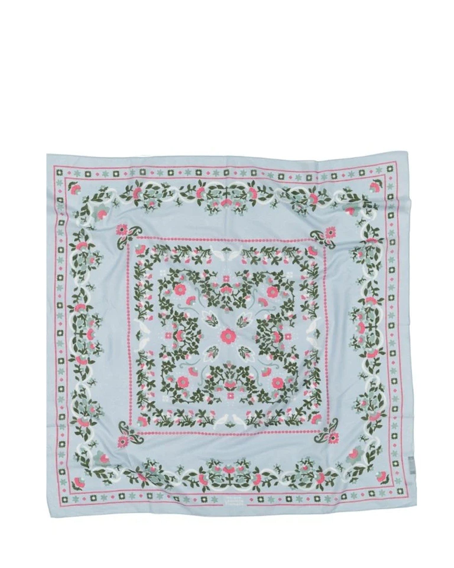 Maison Lecomte Flament Accessories Ciel Secret Garden Cotton Bandana in Ciel