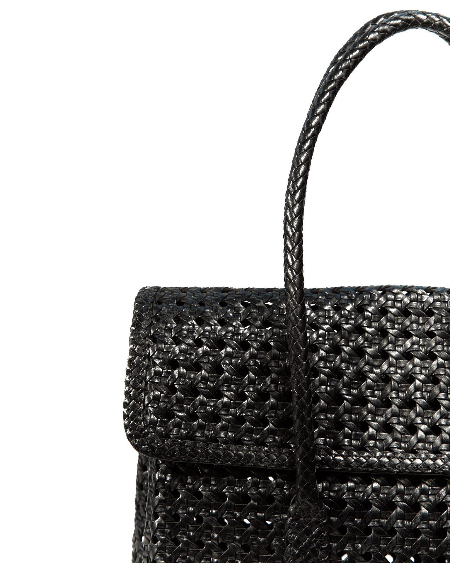 Maison N.H Paris Violette Petit Cuir Flap Bag in Black