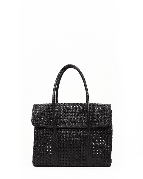 Maison N.H Paris Violette Petit Cuir Flap Bag in Black - Bliss Maison N.H Paris Violette Petit Cuir Flap Bag in Black - Bliss