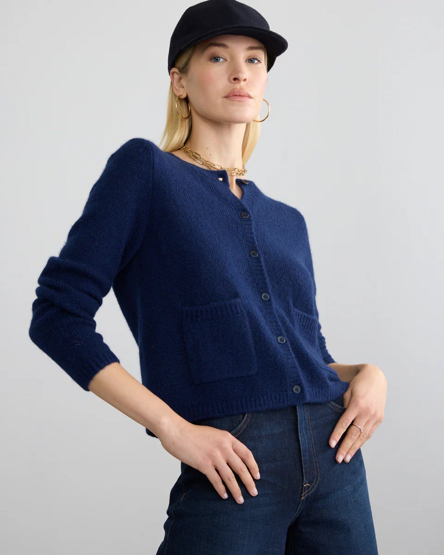 Margaret O'Leary Coco Cardigan in Eclipse