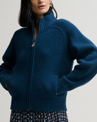 Margaret O'Leary Tahoe Zip-Up in Storm 2 - Bliss Boutiques