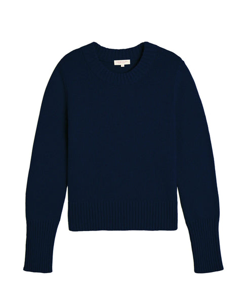 Demylee Micha Cotton Sweater in Navy - Bliss Boutiques