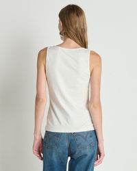 Hailey Tank in Porcelain - Bliss Boutiques