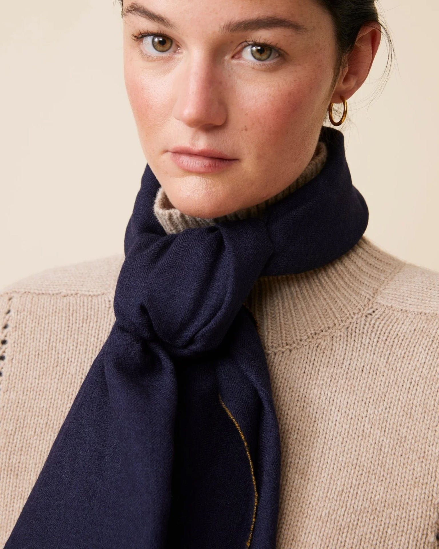 Moismont Scarf No 100 in Navy Blue