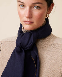 Moismont Scarf No 100 in Navy Blue