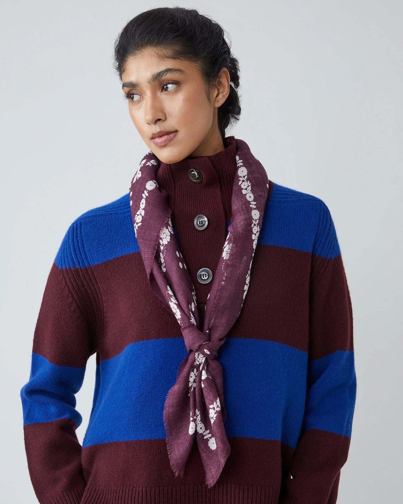 Moismont Accessories Light Mulberry London Wool Square Scarf No 797 in Light Mulberry