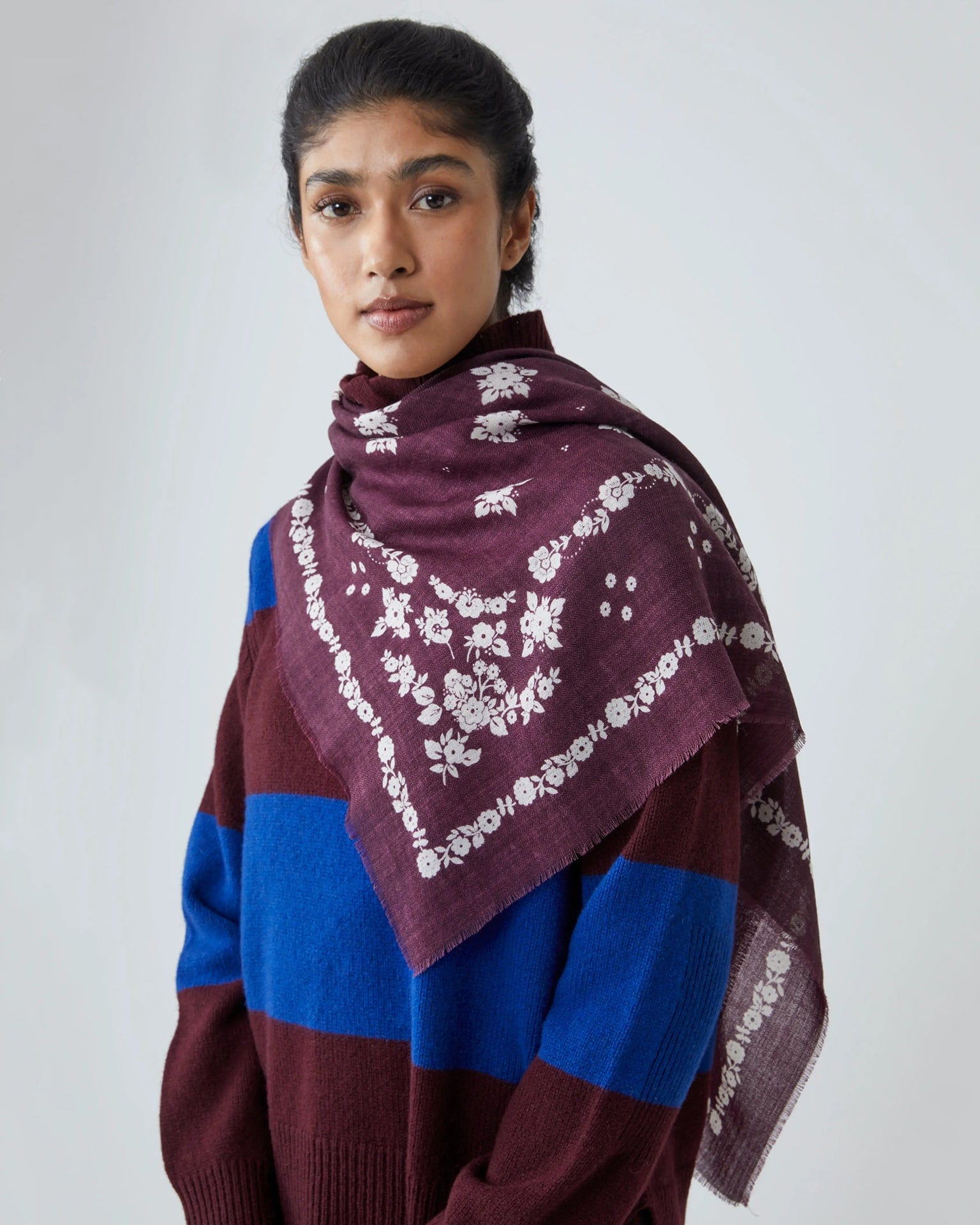 Moismont Accessories Light Mulberry London Wool Square Scarf No 797 in Light Mulberry