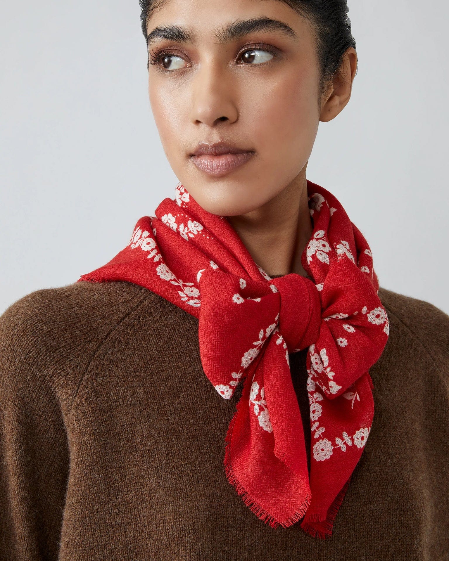 Moismont Accessories Lipstick London Wool Square Scarf No 797 in Lipstick