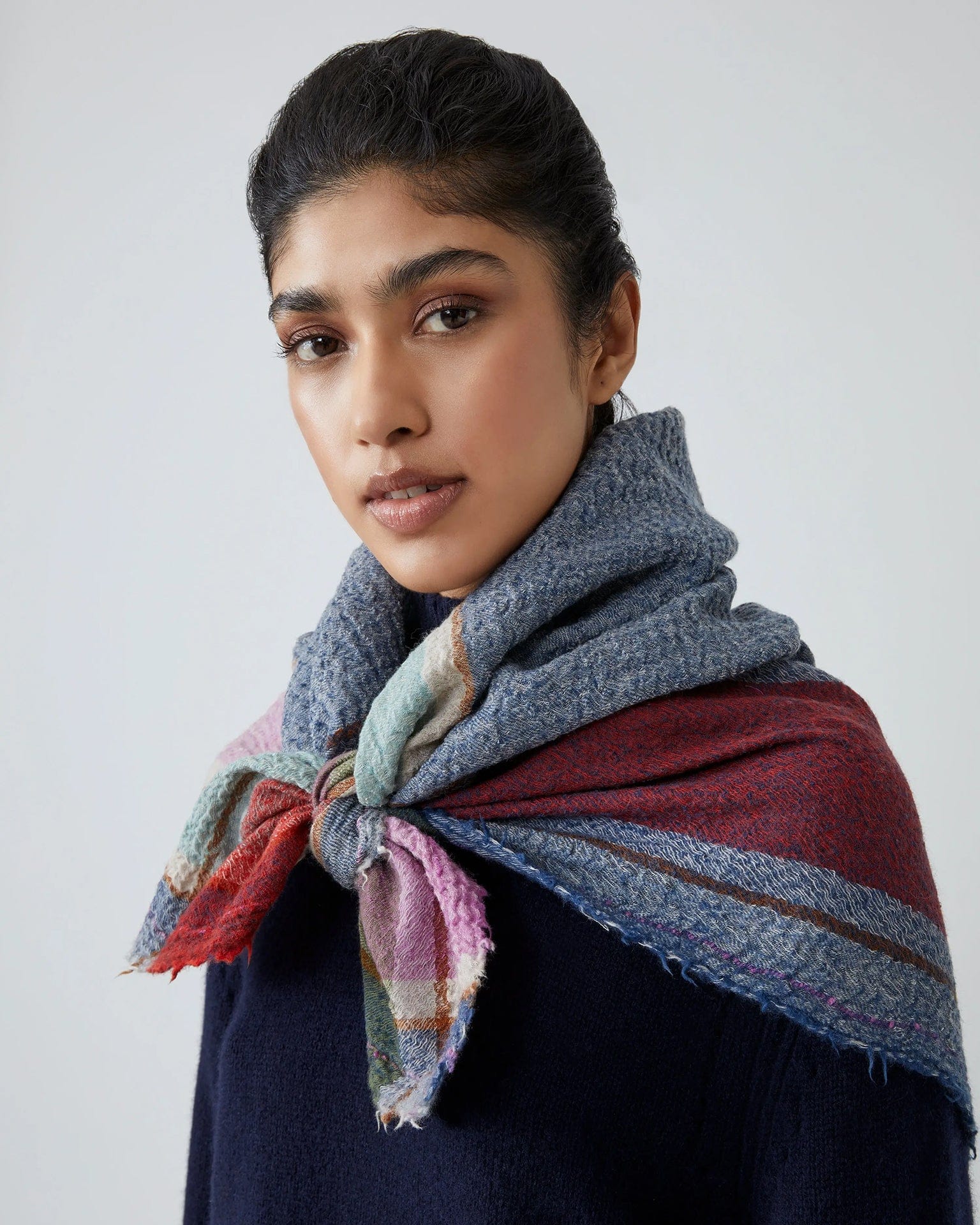 Moismont Accessories Indigo Maddy Scarf No 687 in Indigo