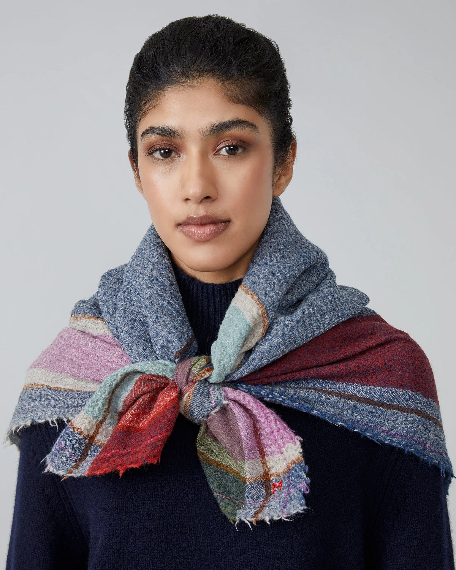 Moismont Accessories Indigo Maddy Scarf No 687 in Indigo