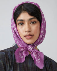 Moismont Olaf Wool Square Scarf No 676 in Azalea