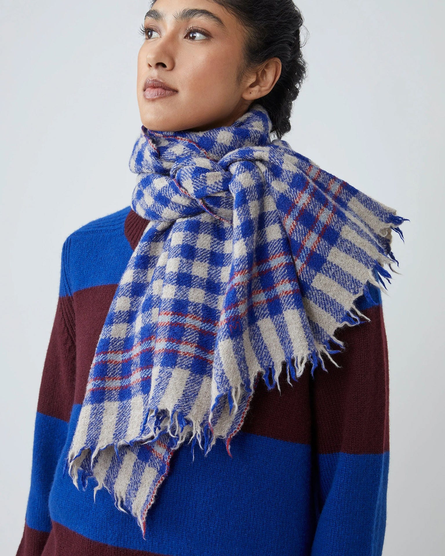 Moismont Paolo Wool Scarf No 703 in Royal Blue