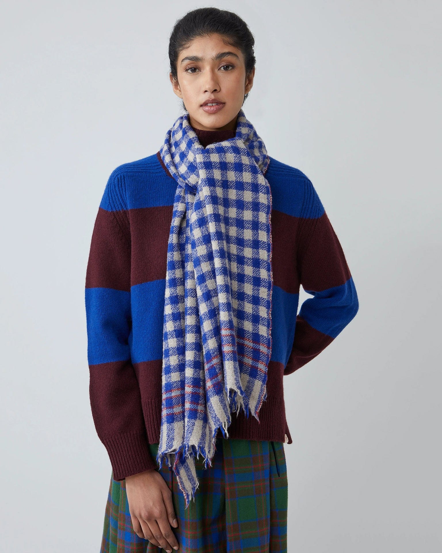 Moismont Paolo Wool Scarf No 703 in Royal Blue