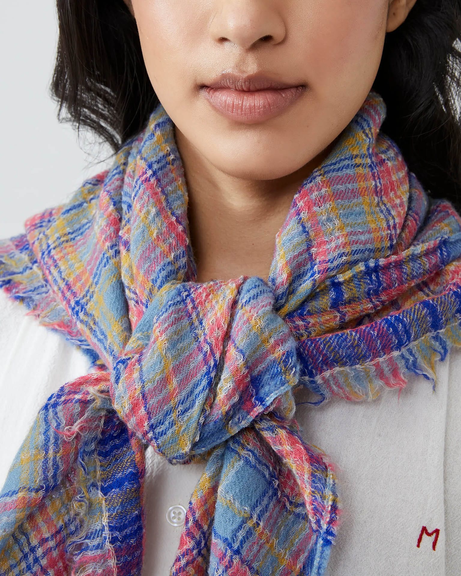 Moismont Accessories Daisy Pink Stewart Scarf No 801 in Daisy Pink