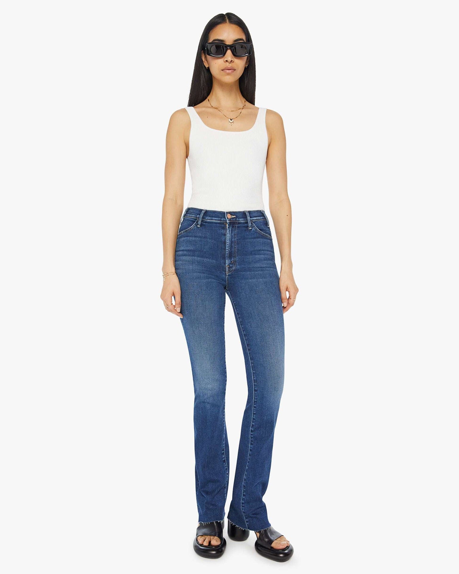 Mother The Hustler Heel Fray in Yakkity Yak