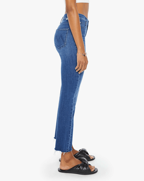 デニム・ジーパン Mother White Cotton The Mid Rise Dazzler Ankle Fray Jeans Women's The Mid Rise Dazzler Ankle Fairest of Them All